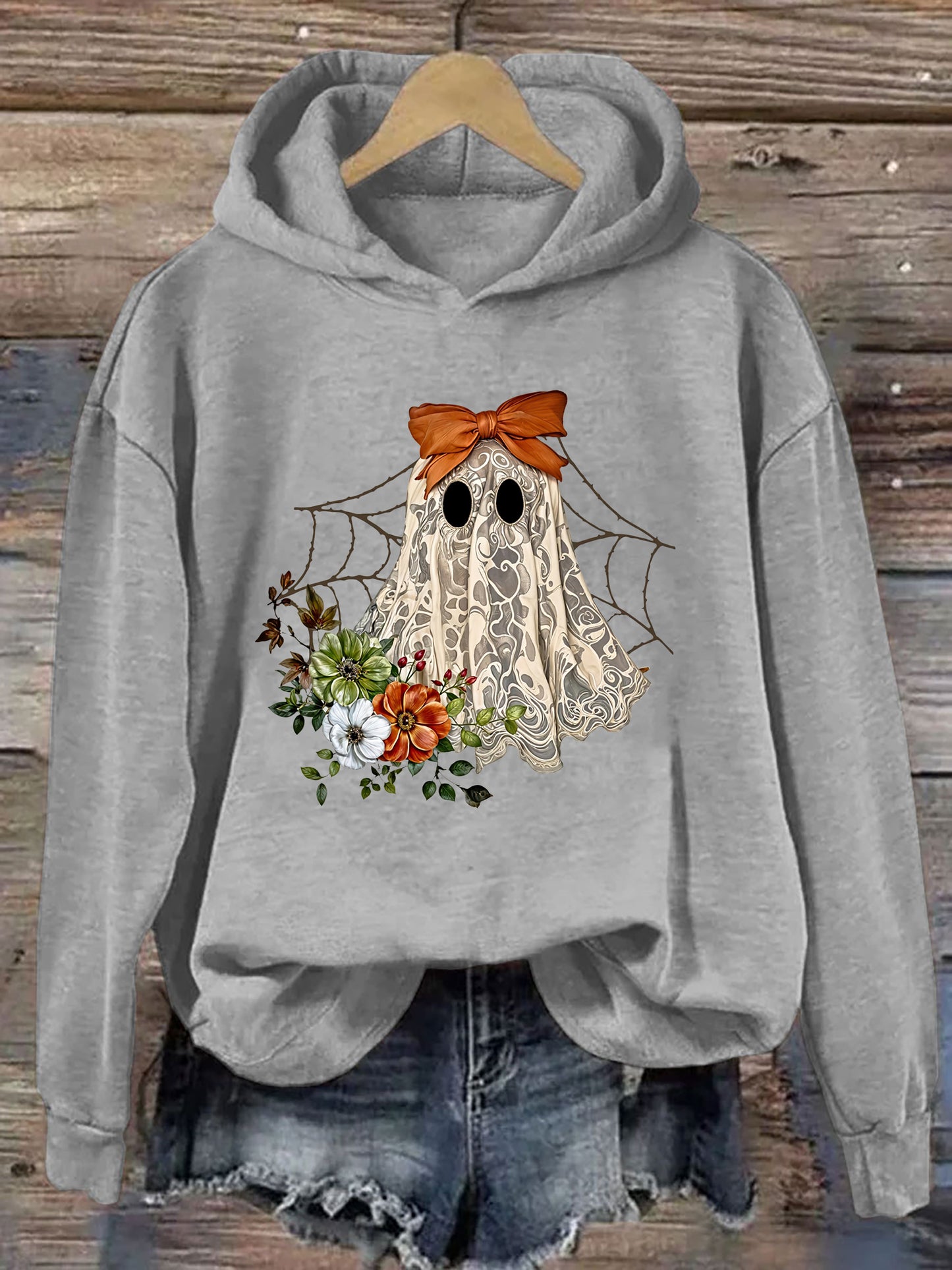 Halloween Lace Ghost Hoodie