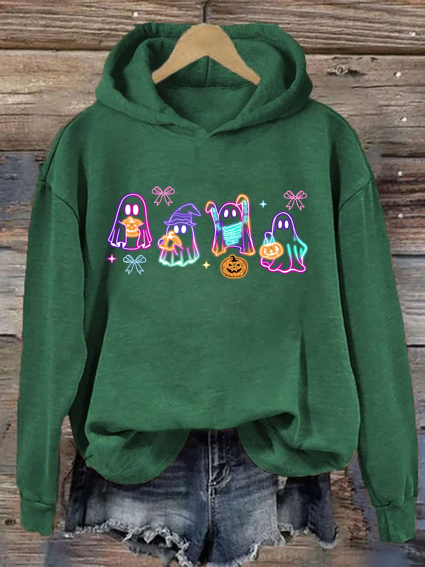 Halloween Ghost Neon Hoodie