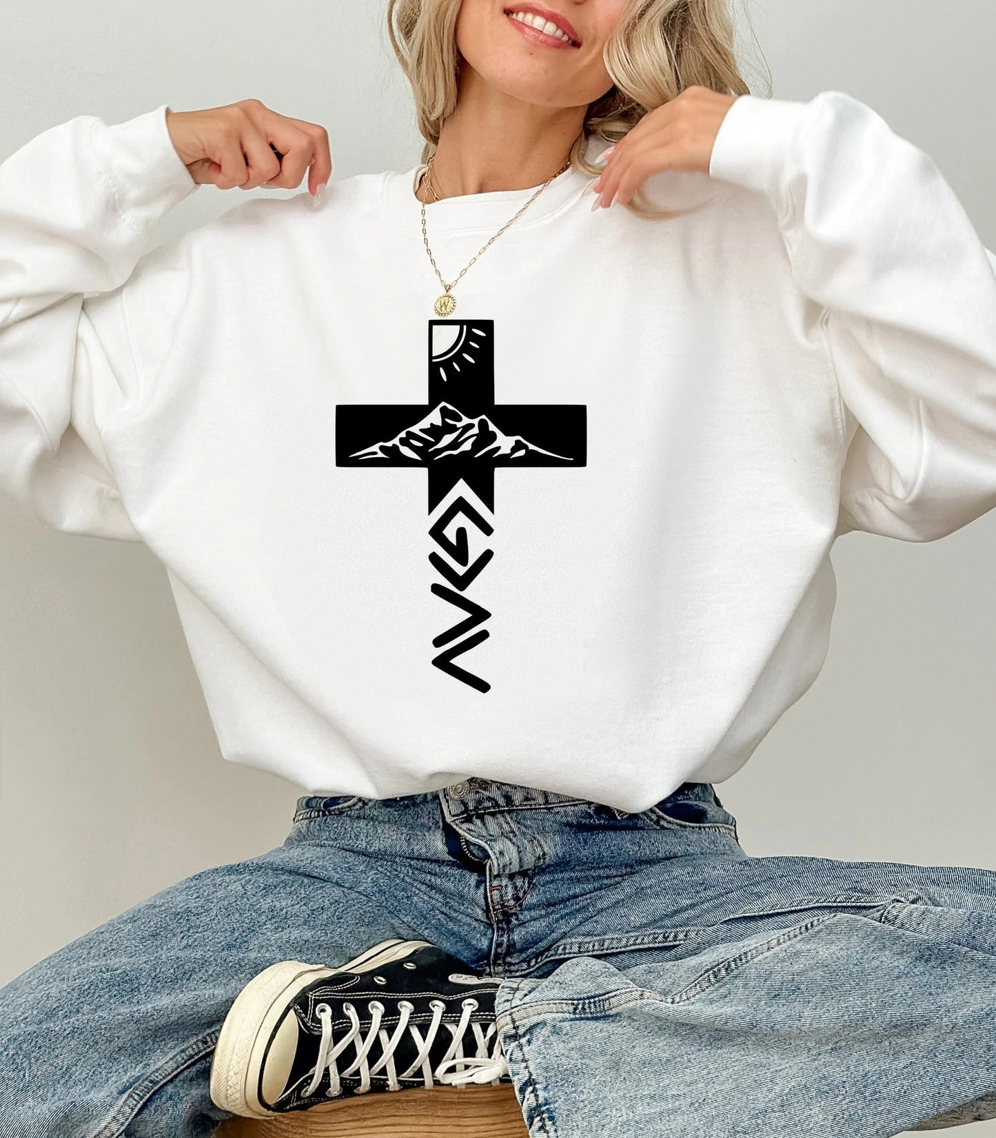 Religious Decal Sweatshirt