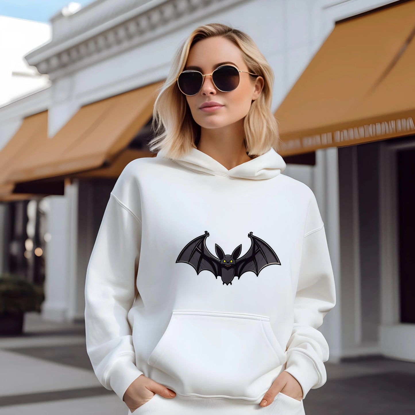 Women's Bat Print Hoodie