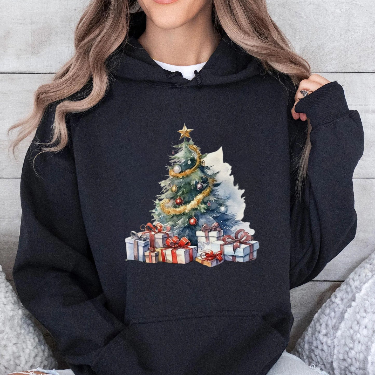 Christmas Tree and Gifts Hoodie