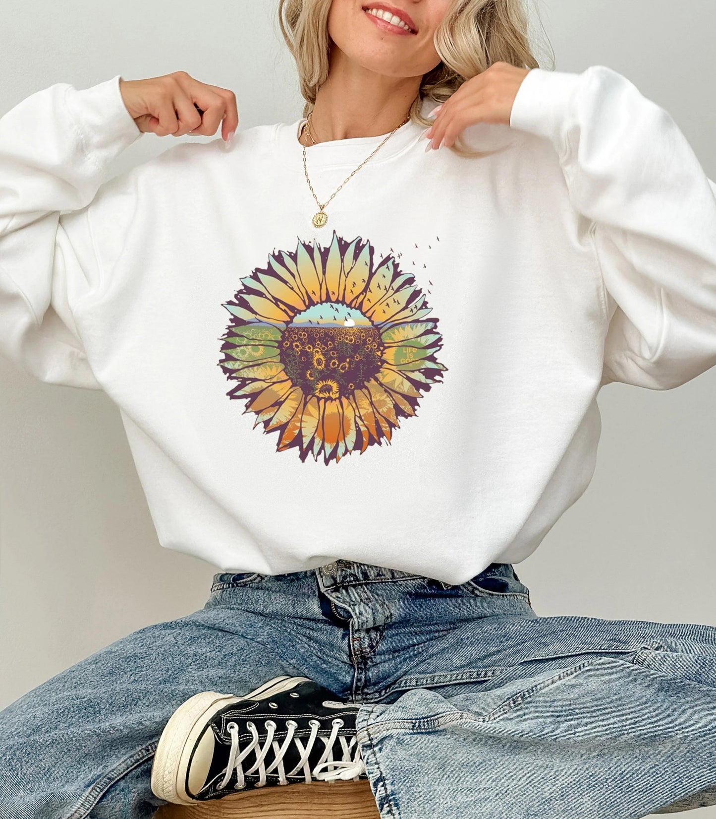 Women's Sunflowerscape Sweatshirt