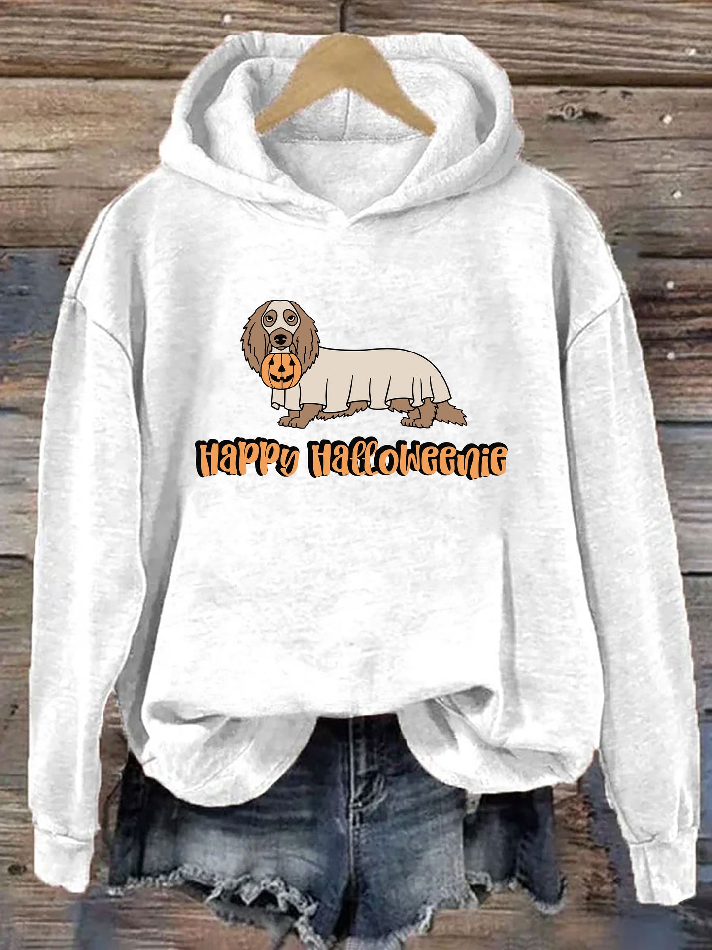 Happy Halloween Dachshund Ghost Hoodie