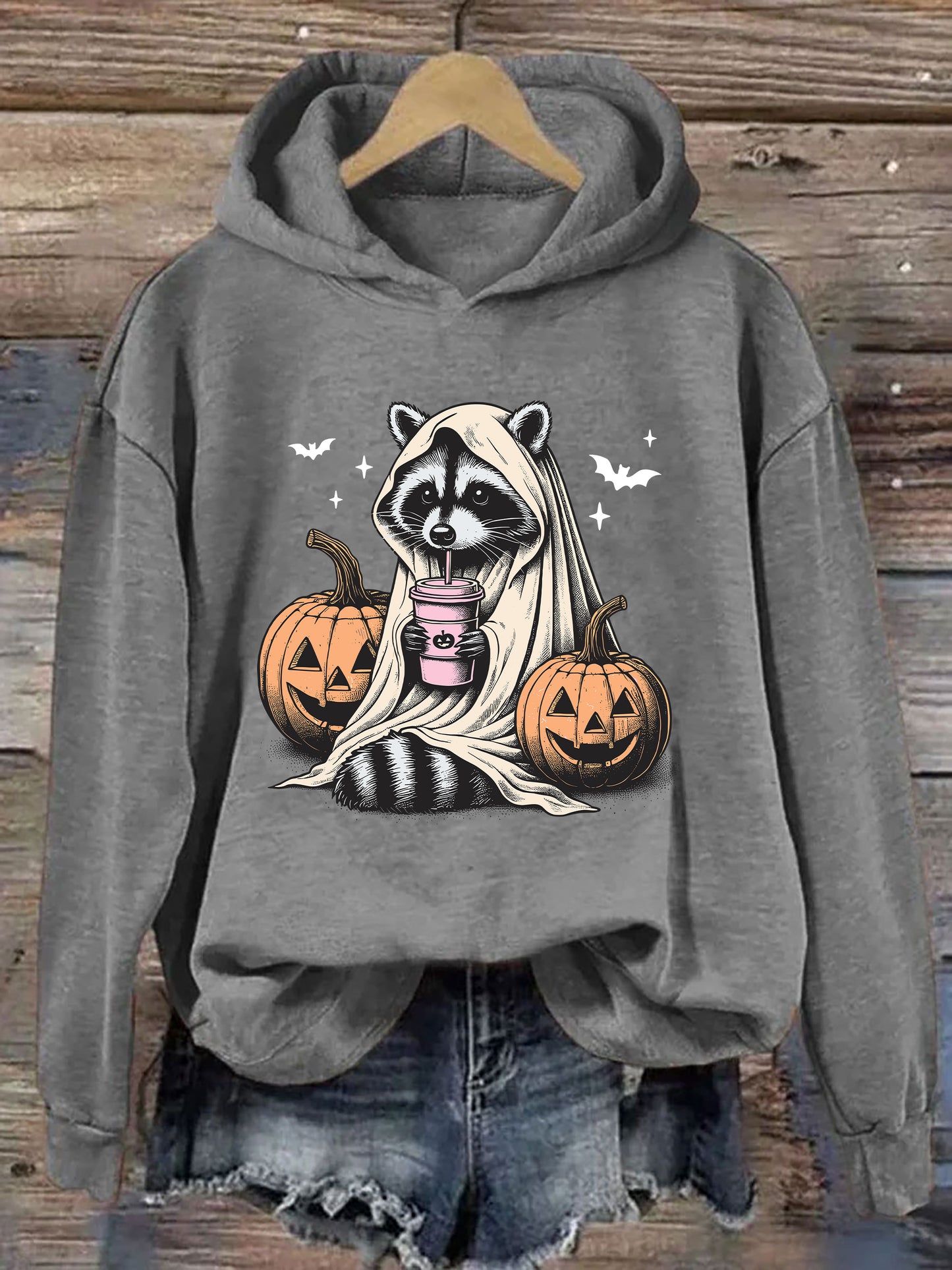 Halloween Raccoon Ghost Hoodie