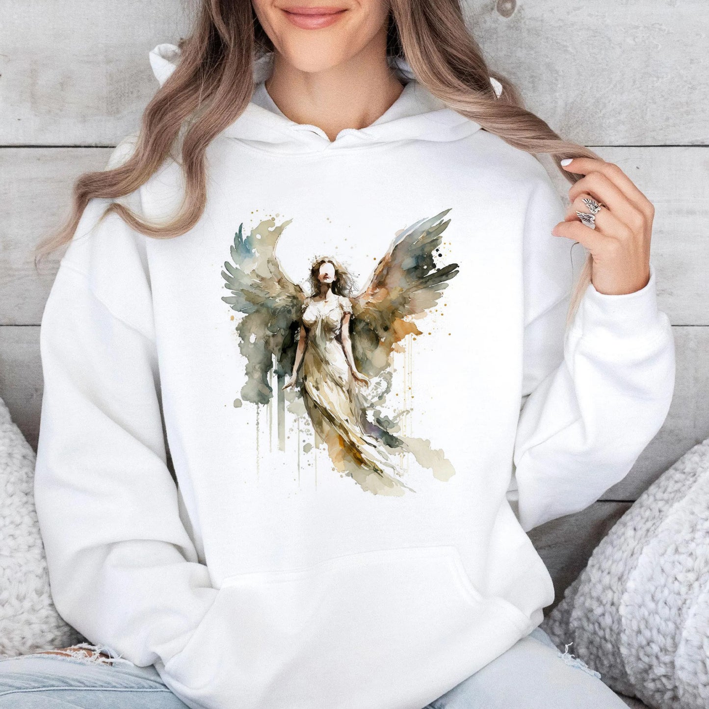 Beautiful Angel with Wings Hoodie