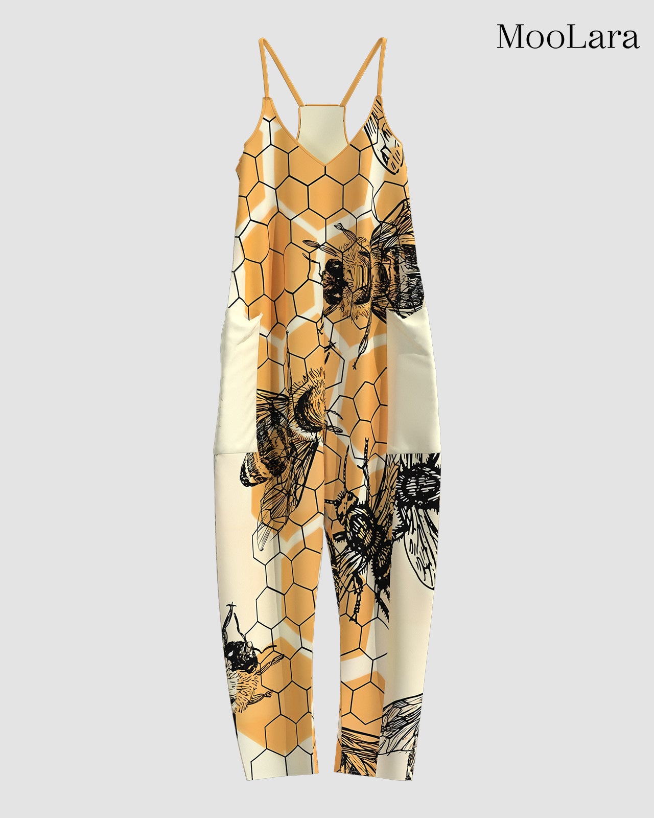 Ärmelloser Jumpsuit mit Wabenmuster für Damen 