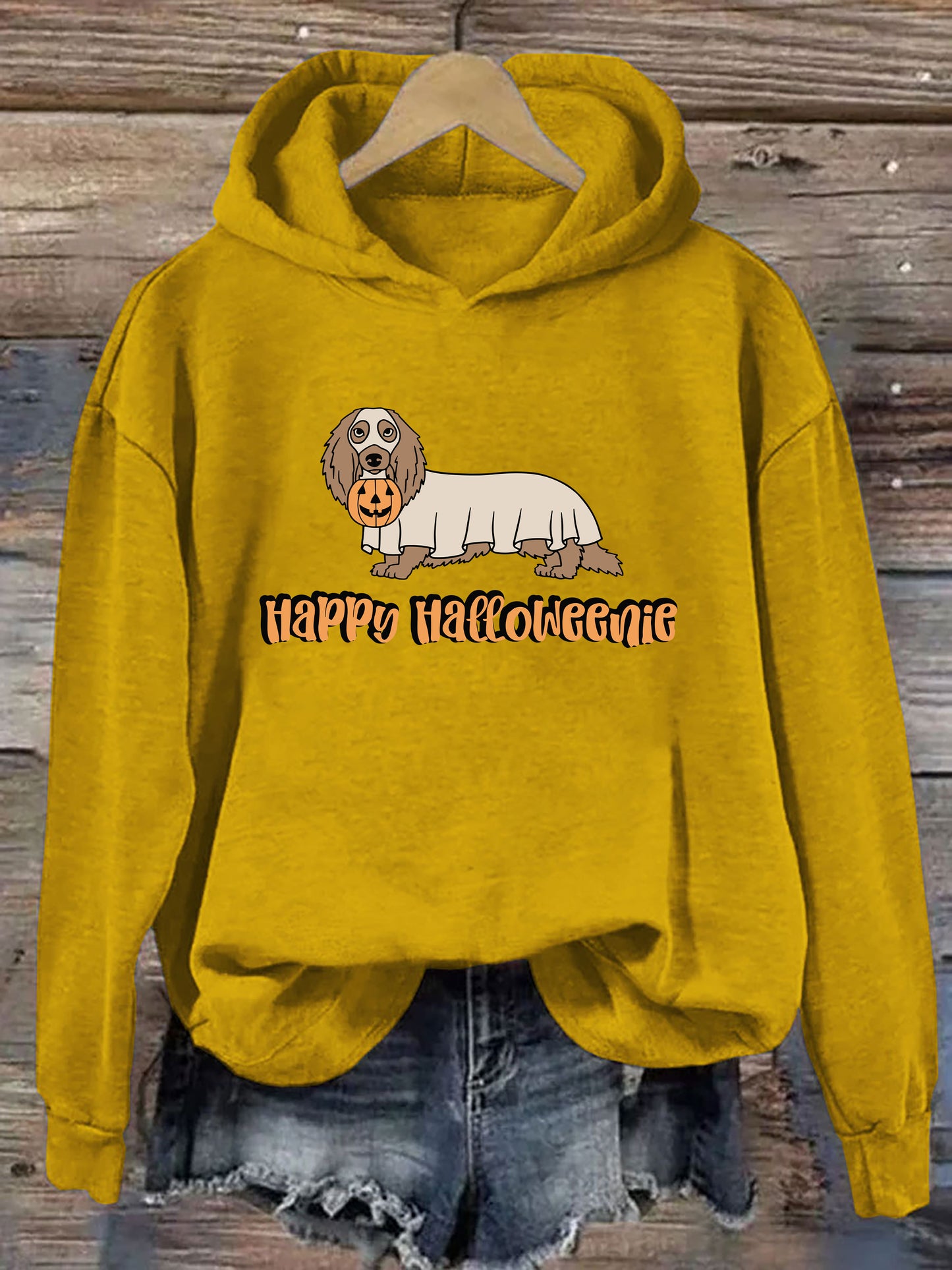 Happy Halloween Dachshund Ghost Hoodie