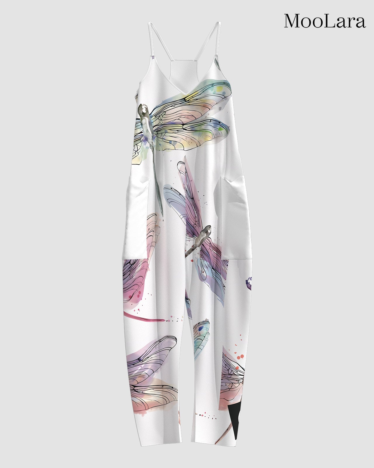 Women's Dragonfly Print Sleeveless Jumpsuit