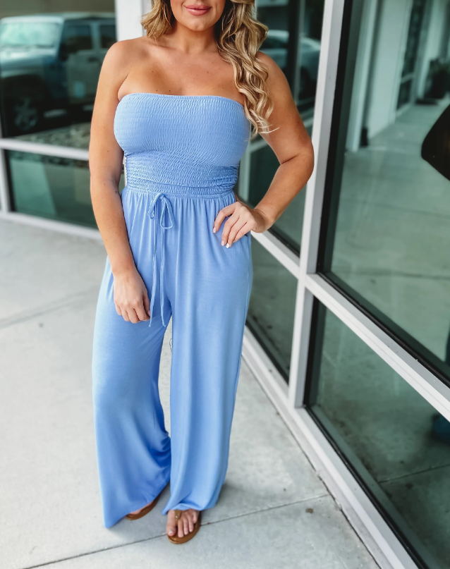 Newest Strapless Waist Jumpsuit