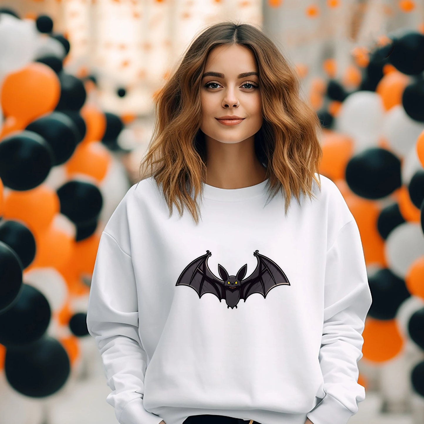 Women's Bat Print Hoodie