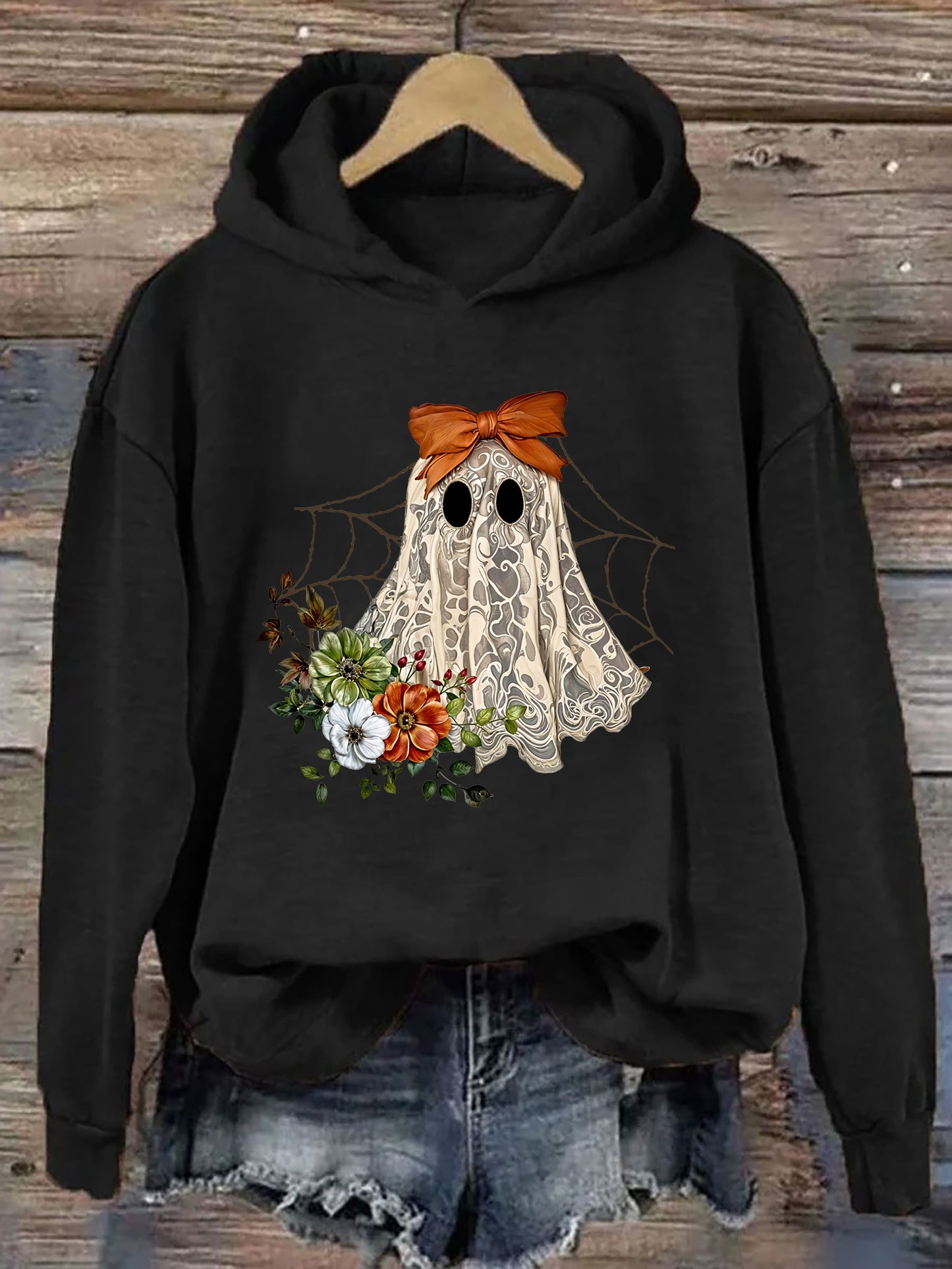 Halloween Lace Ghost Hoodie