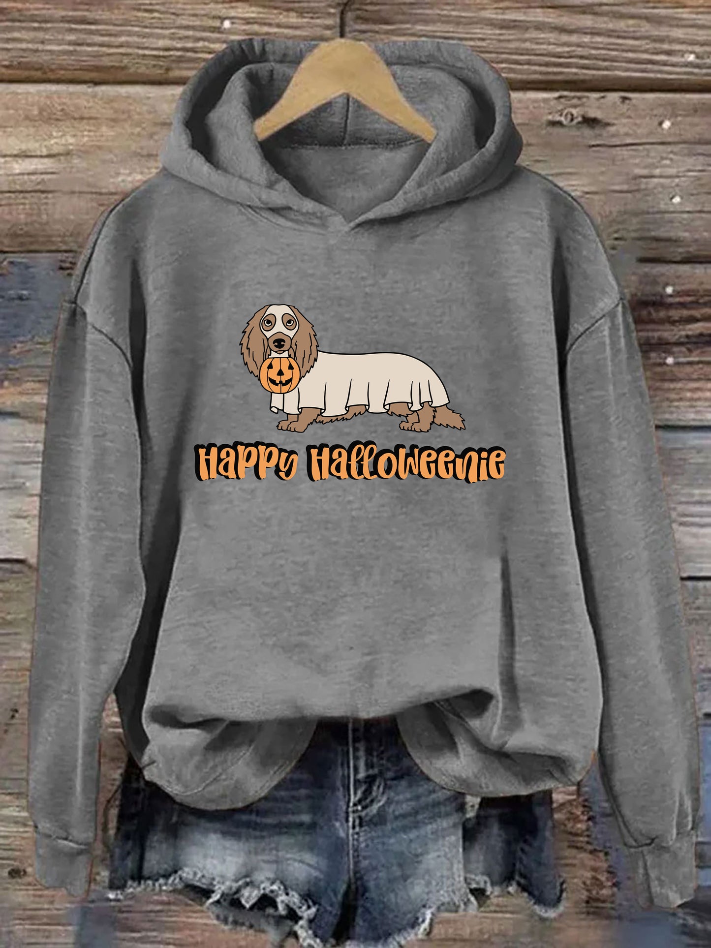 Happy Halloween Dachshund Ghost Hoodie