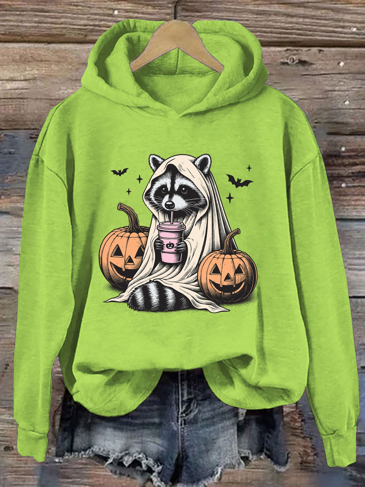 Halloween Raccoon Ghost Hoodie