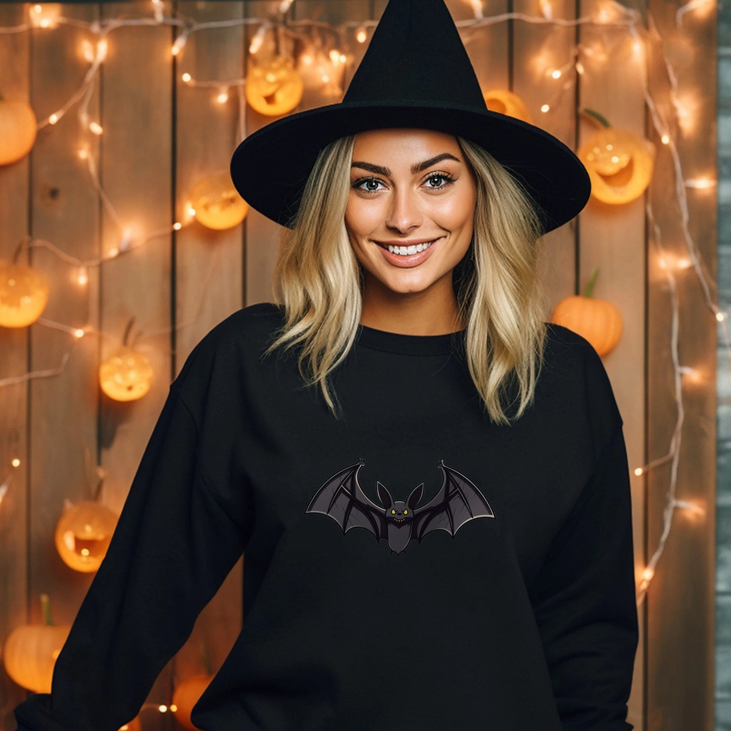 Women's Bat Print Hoodie