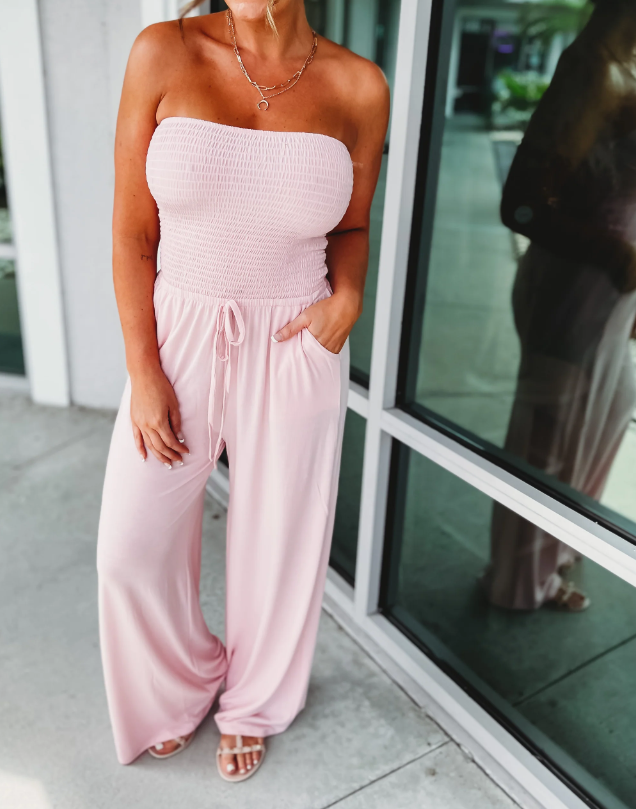 Newest Strapless Waist Jumpsuit