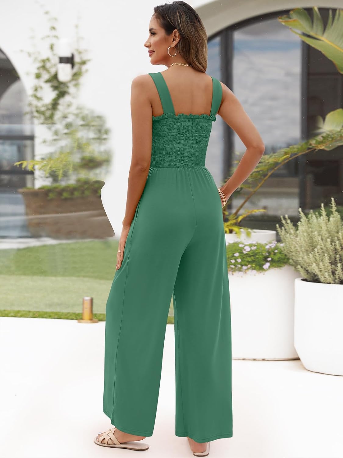 Sleeveless Loose High Waist Wide Leg Jumpsuit