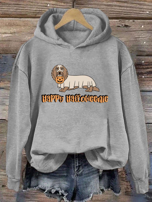 Happy Halloween Dachshund Ghost Hoodie