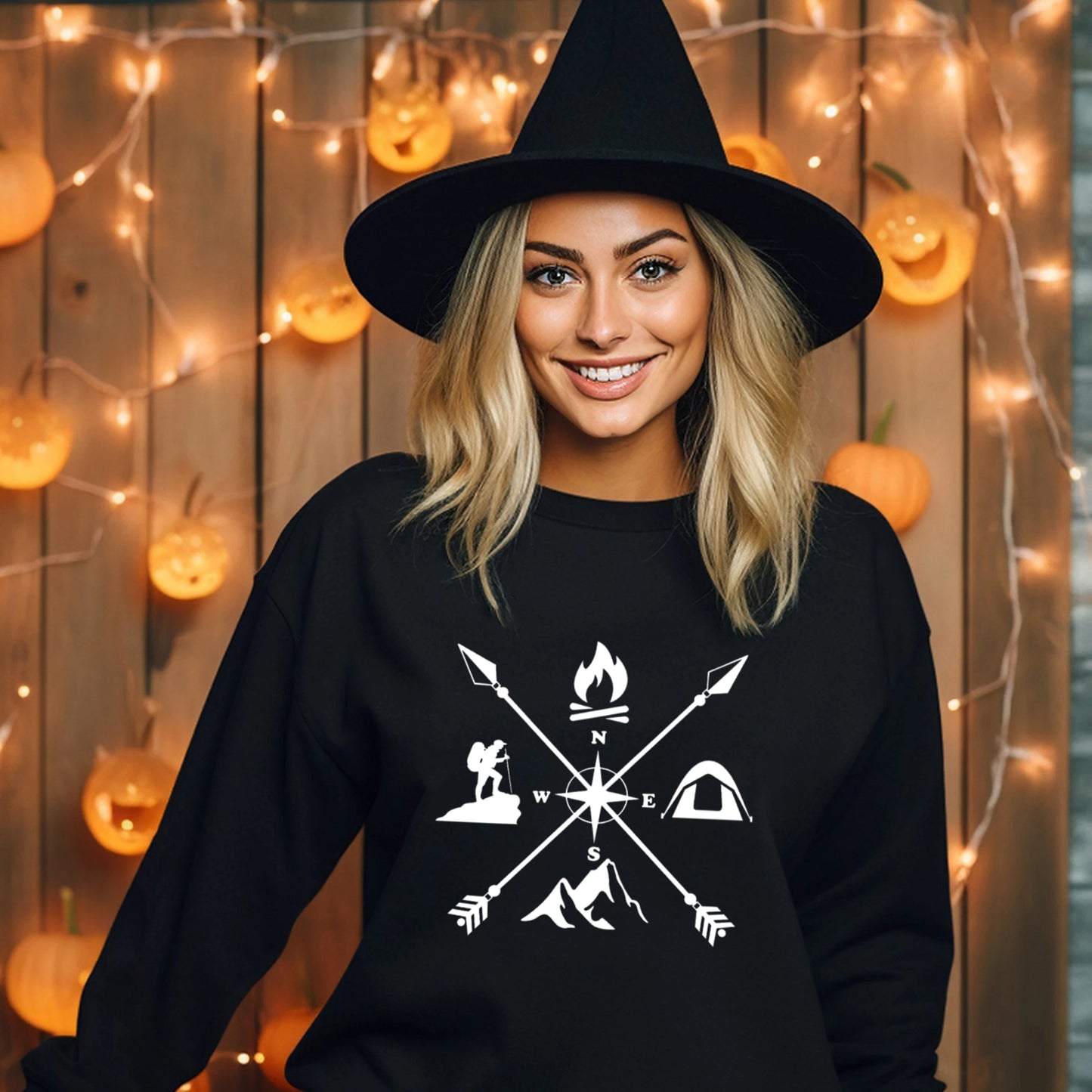 Hiking Camping Crossed Arrows Hoodie