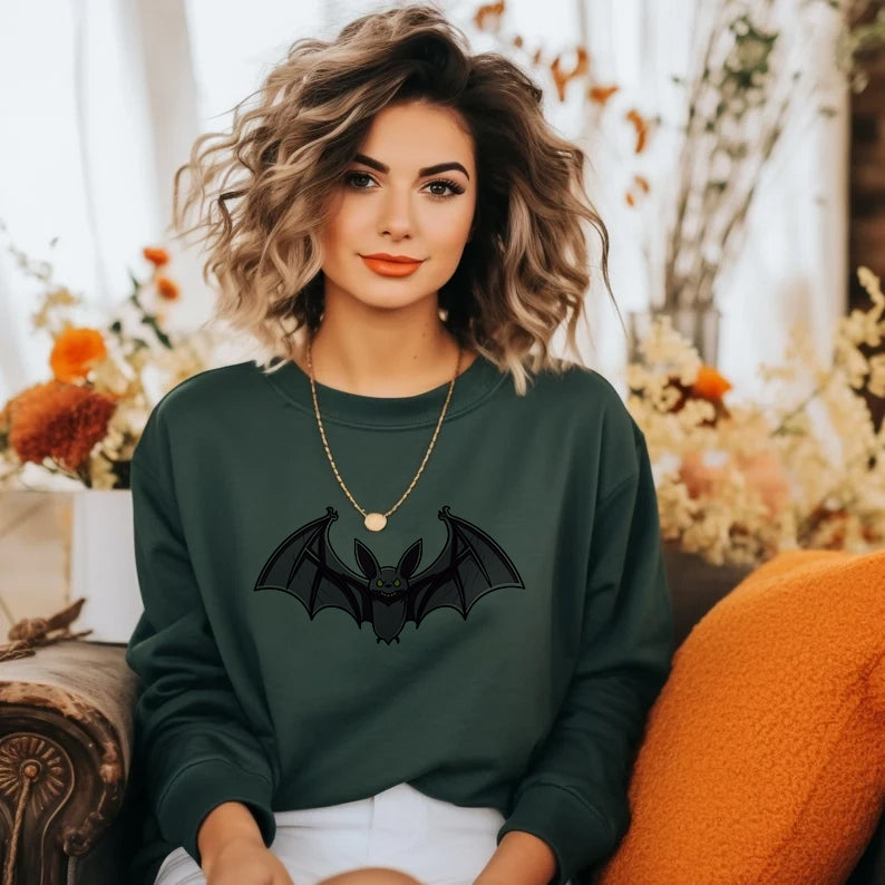 Women's Bat Print Hoodie