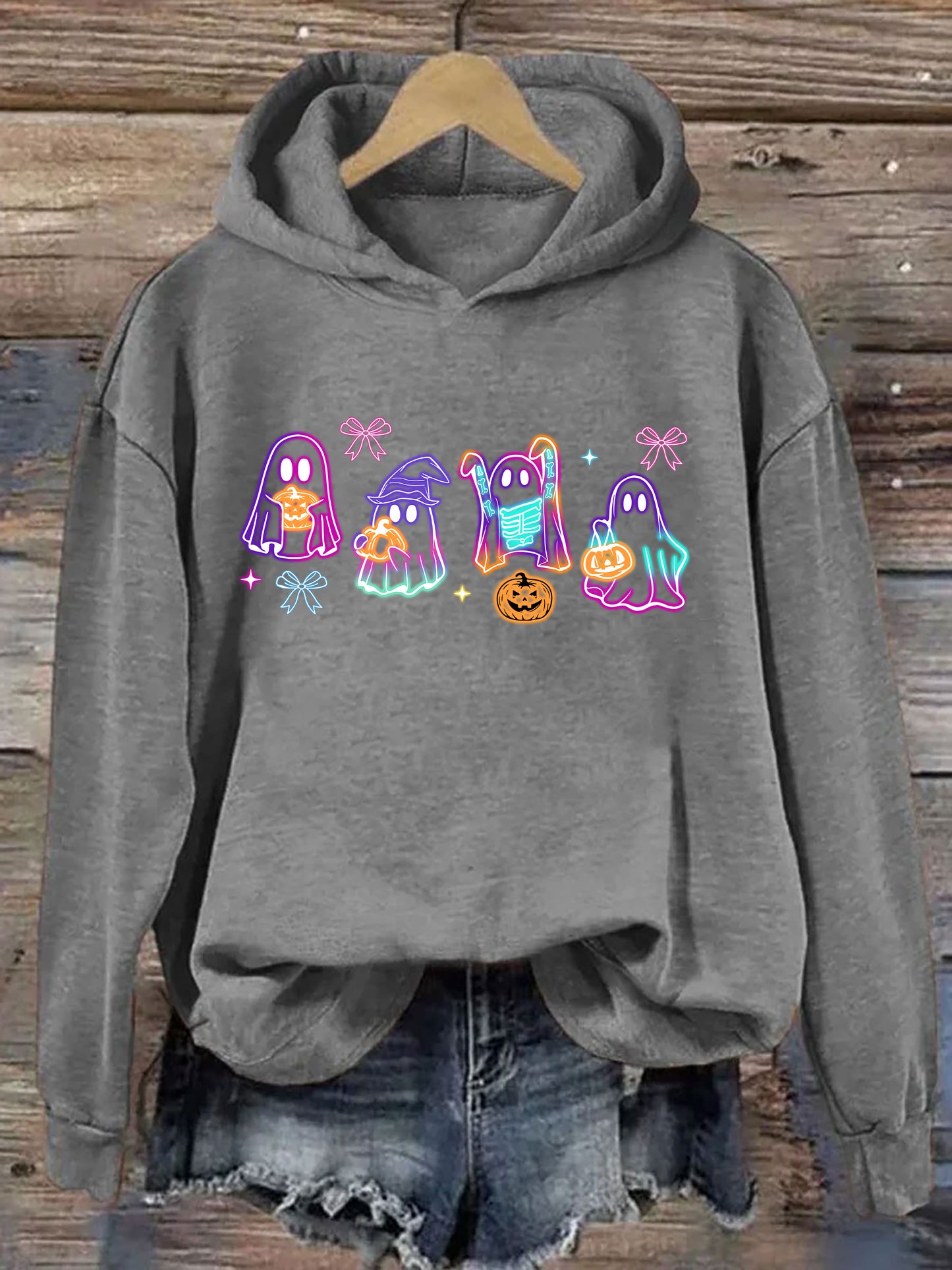 Halloween Ghost Neon Hoodie