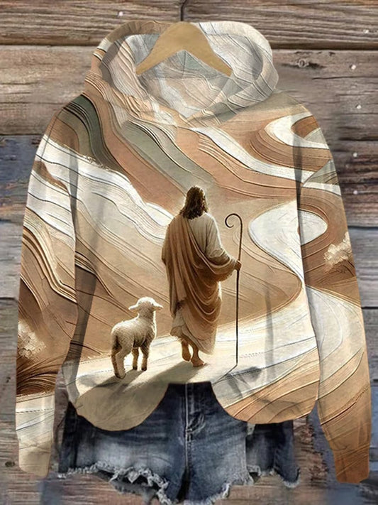 Women's Jesus and Lamb Hoodie