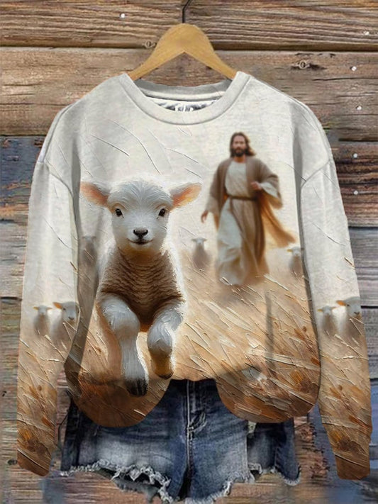 Women's Jesus and Lamb Sweatshirt