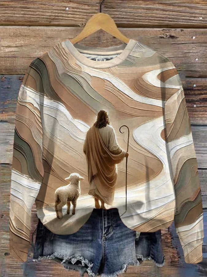 Women's Jesus and Lamb Sweatshirt