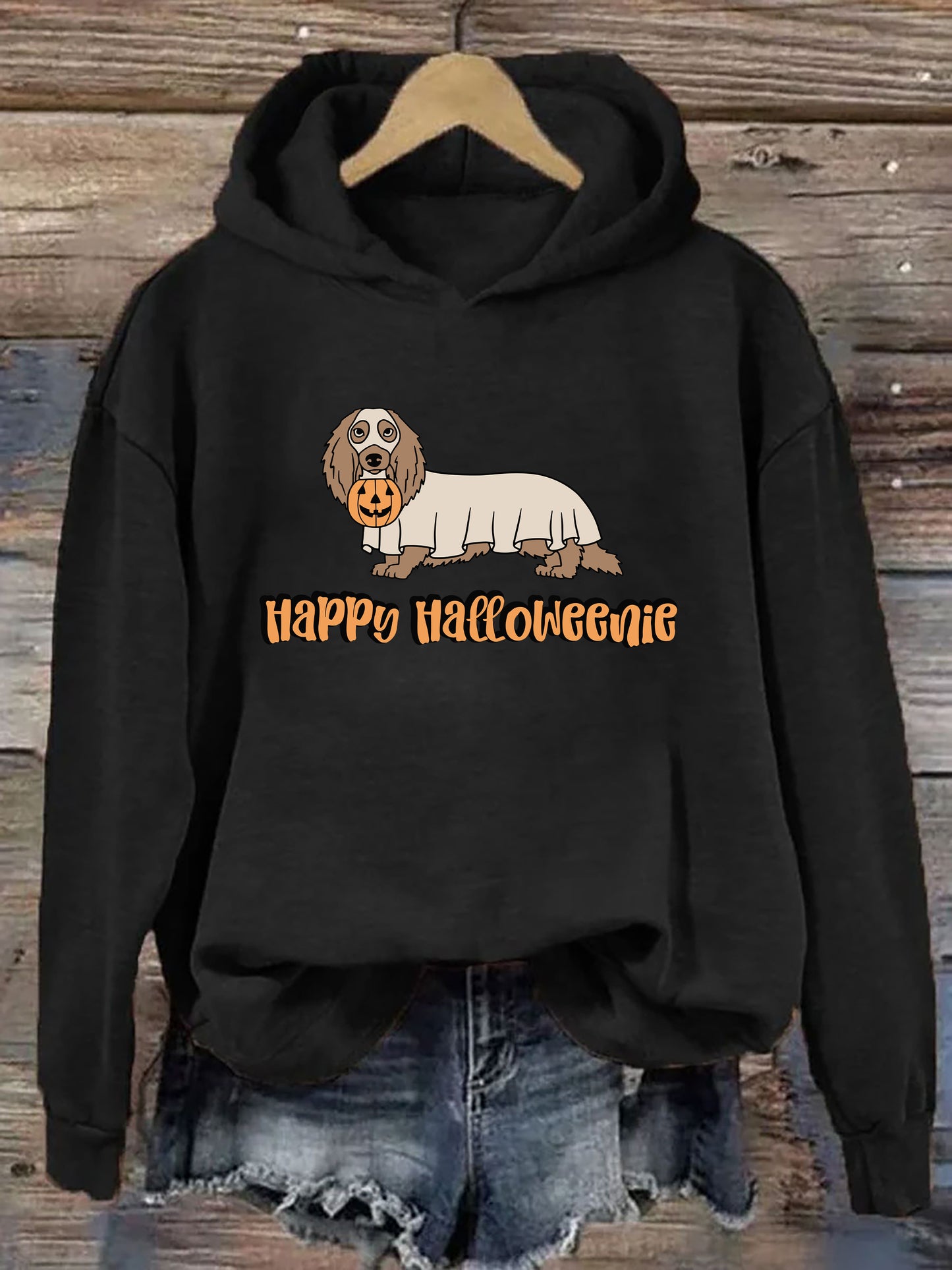 Happy Halloween Dachshund Ghost Hoodie