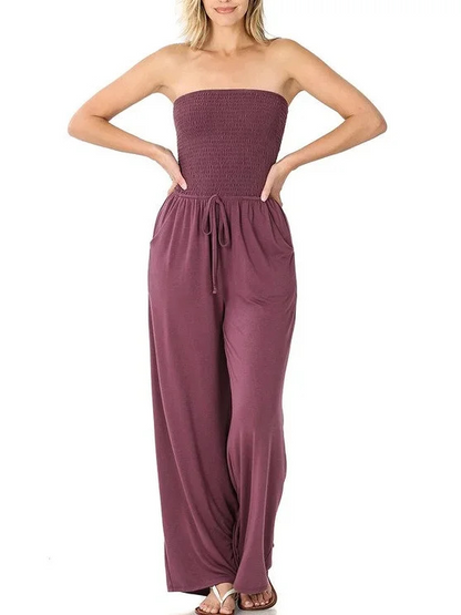 Newest Strapless Waist Jumpsuit