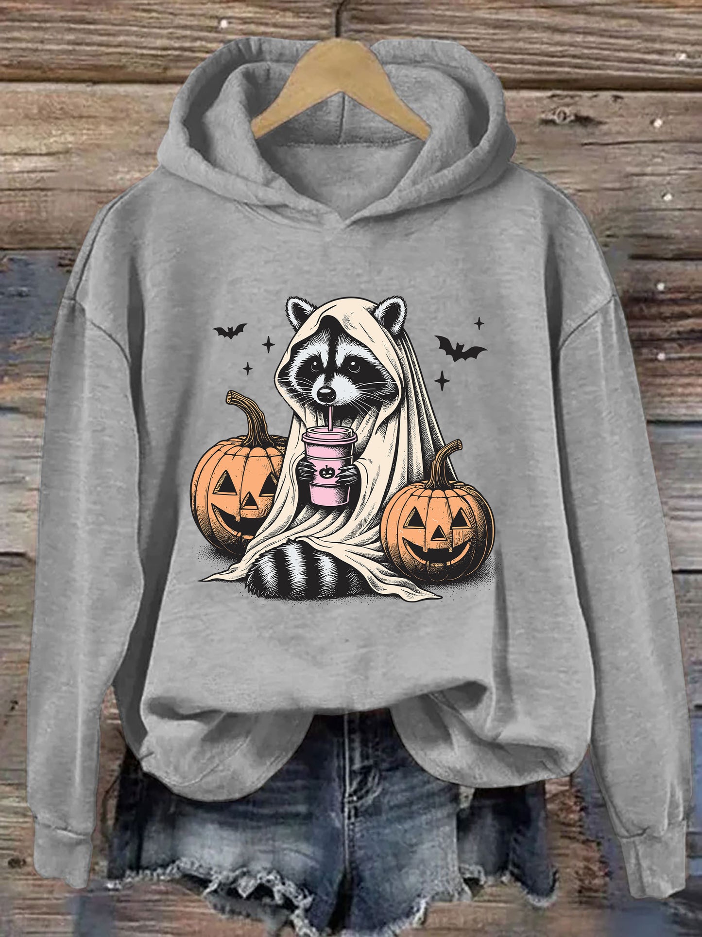 Halloween Raccoon Ghost Hoodie