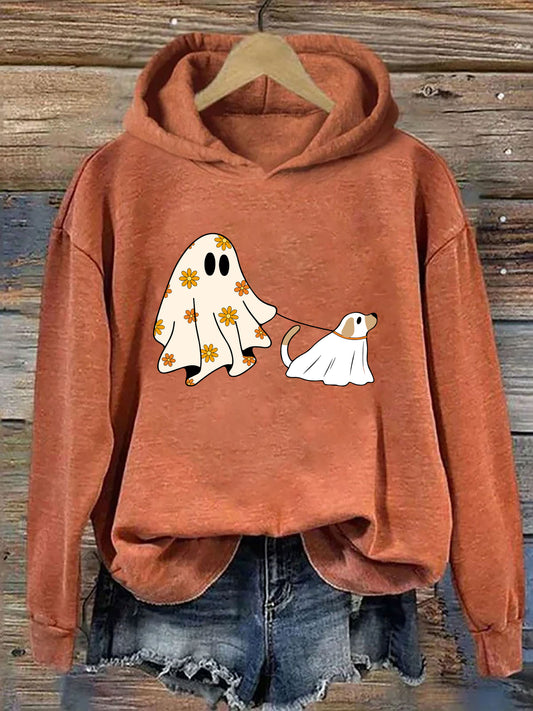 Сute Ghost Dog Halloween Hoodie