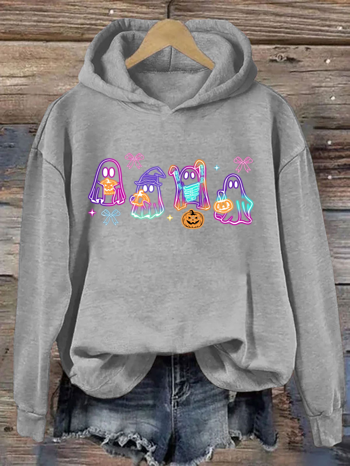 Halloween Ghost Neon Hoodie