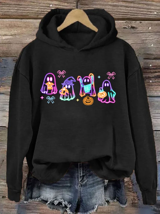 Halloween Ghost Neon Hoodie