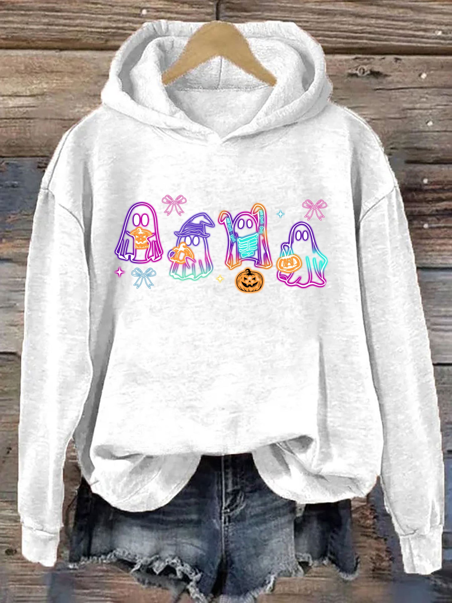 Halloween Ghost Neon Hoodie