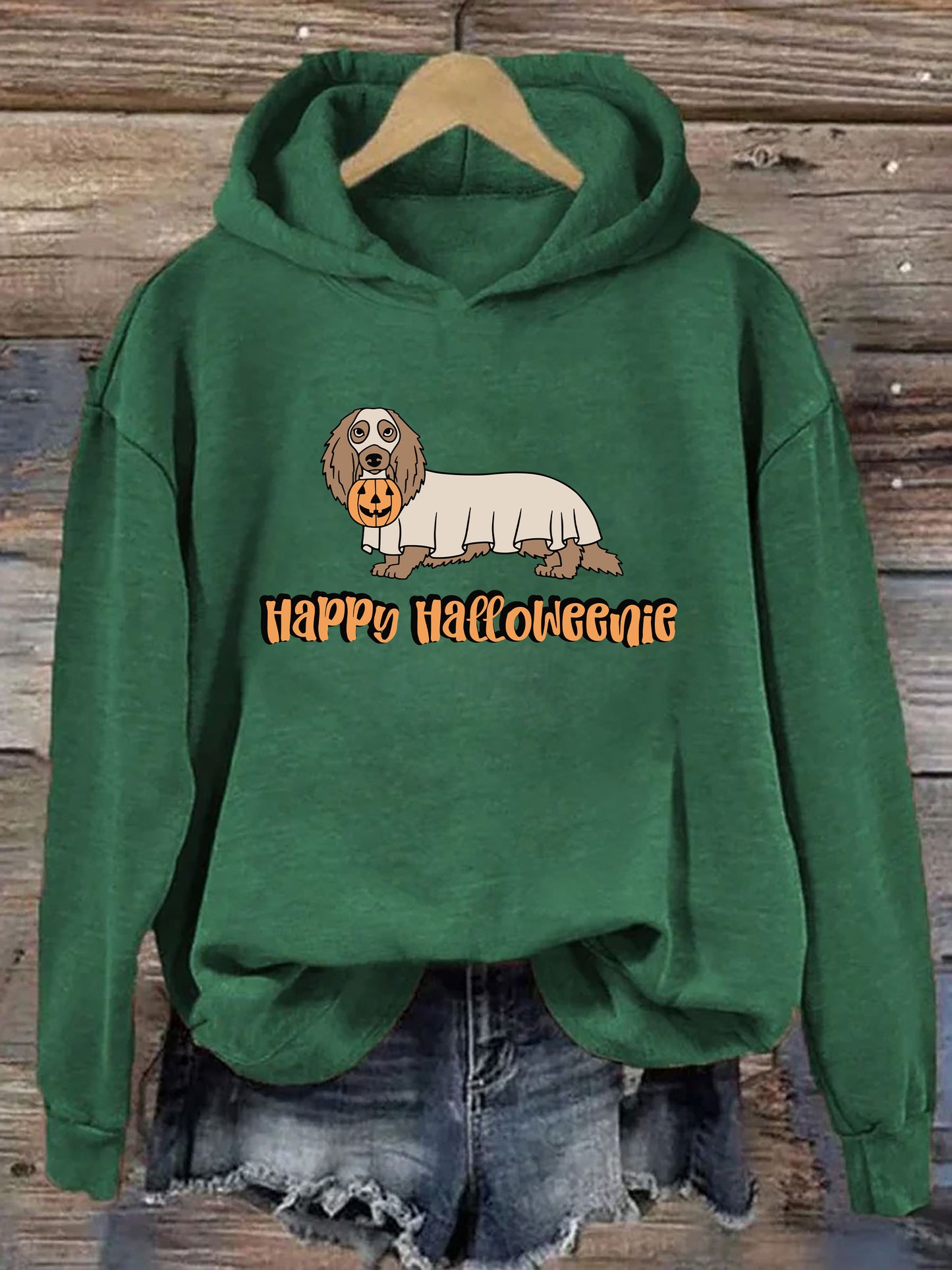 Happy Halloween Dachshund Ghost Hoodie