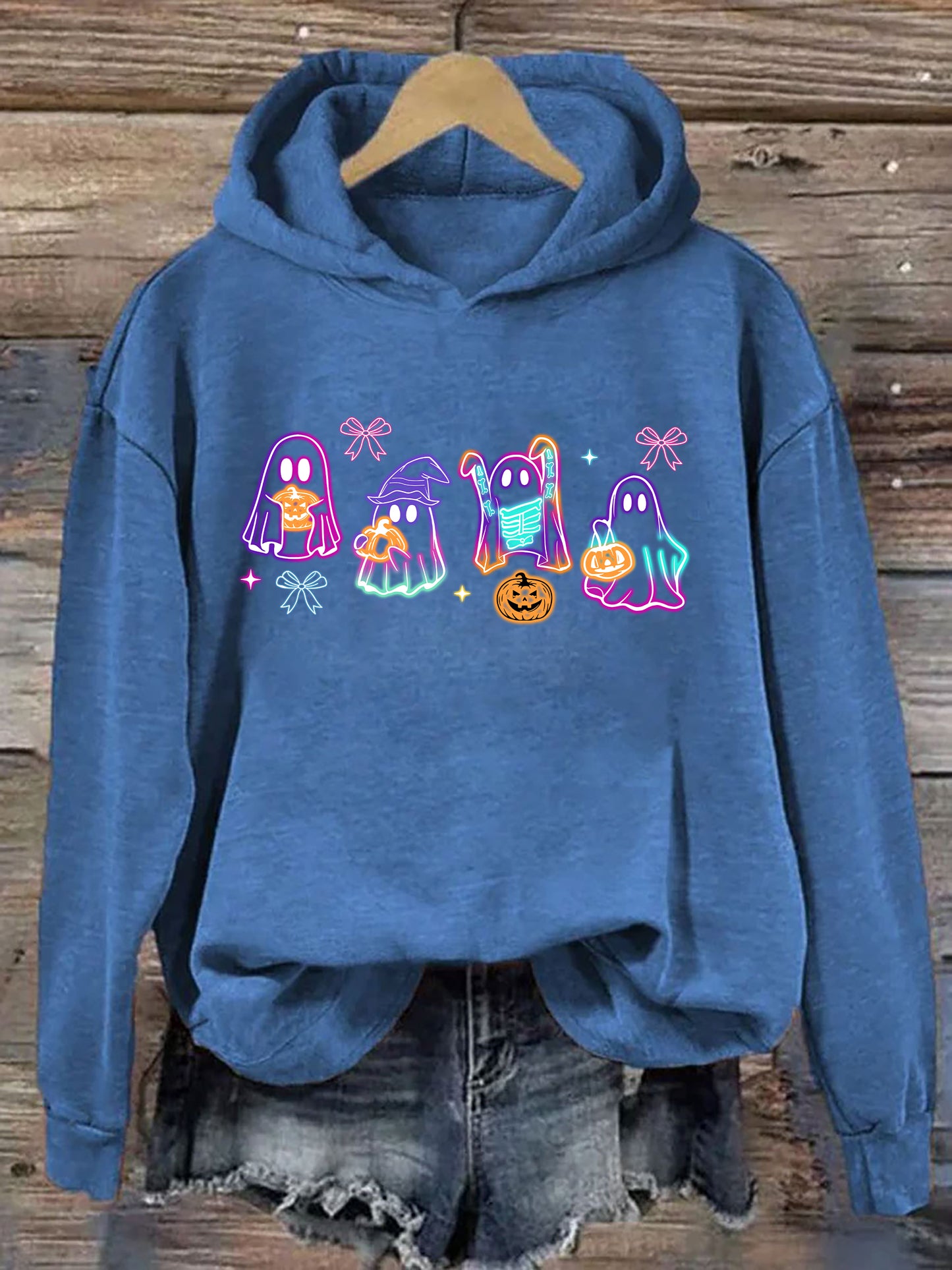 Halloween Ghost Neon Hoodie