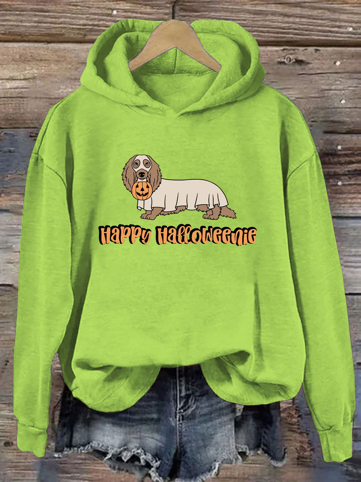 Happy Halloween Dachshund Ghost Hoodie