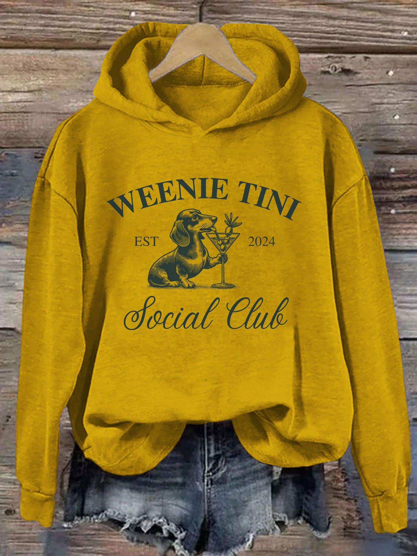 Dachshund Weenie Tini Social Club Hoodie