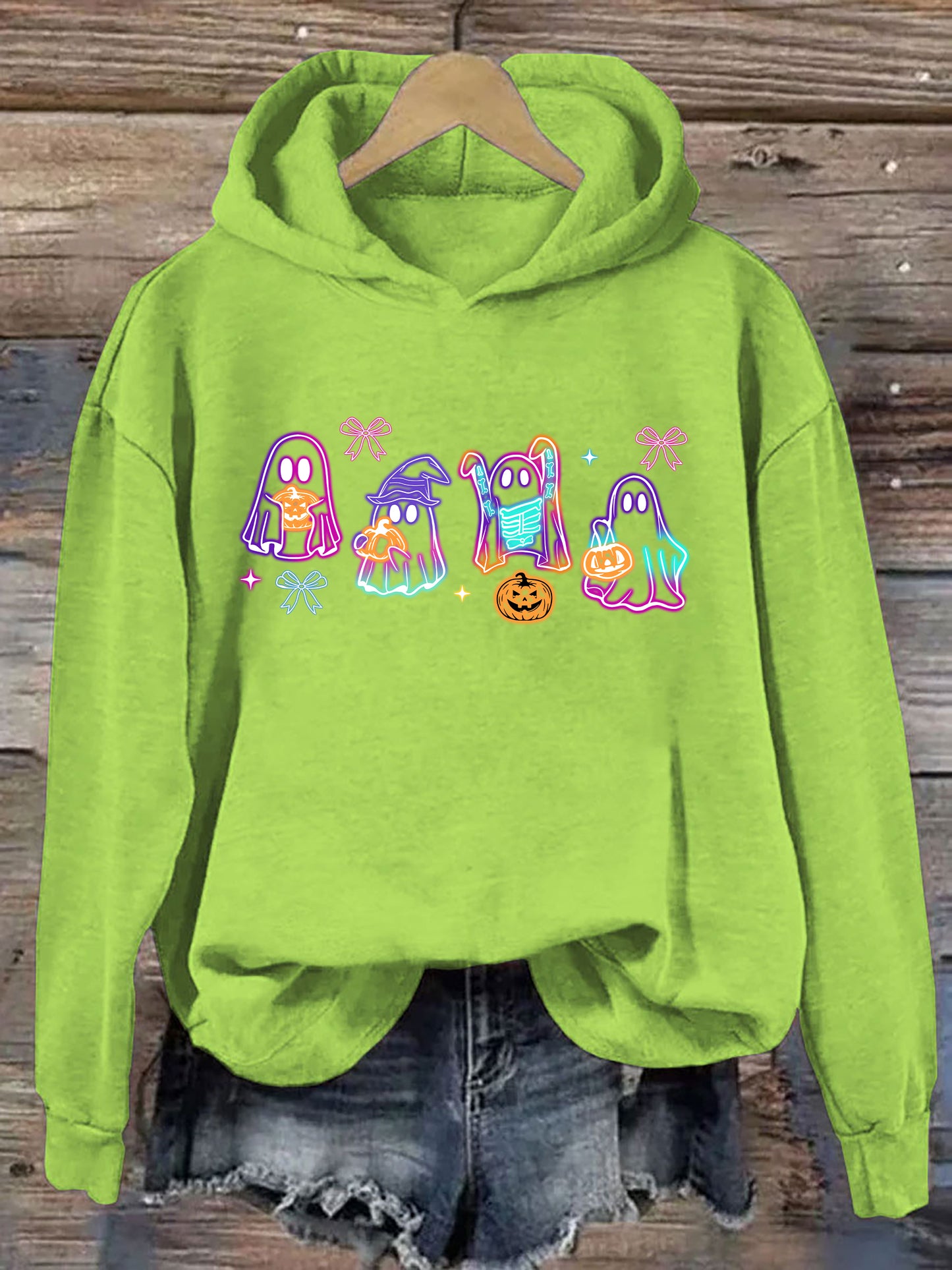 Halloween Ghost Neon Hoodie