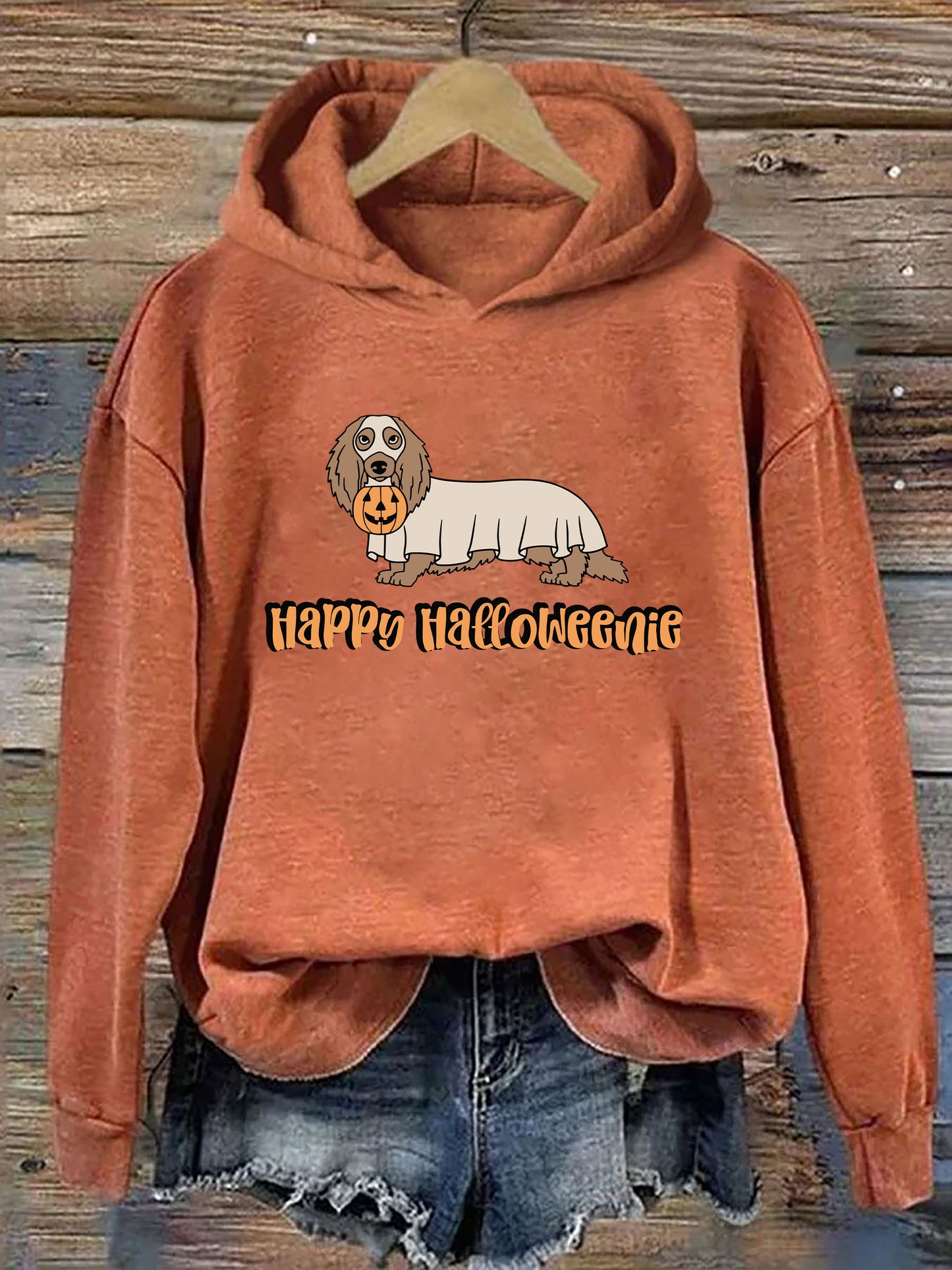 Happy Halloween Dachshund Ghost Hoodie