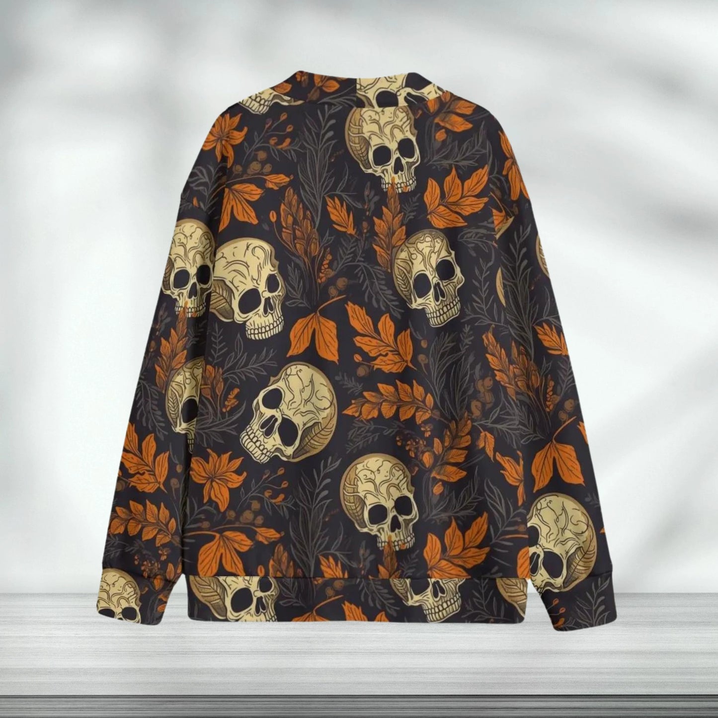 Gothic Skull Print Cardigan