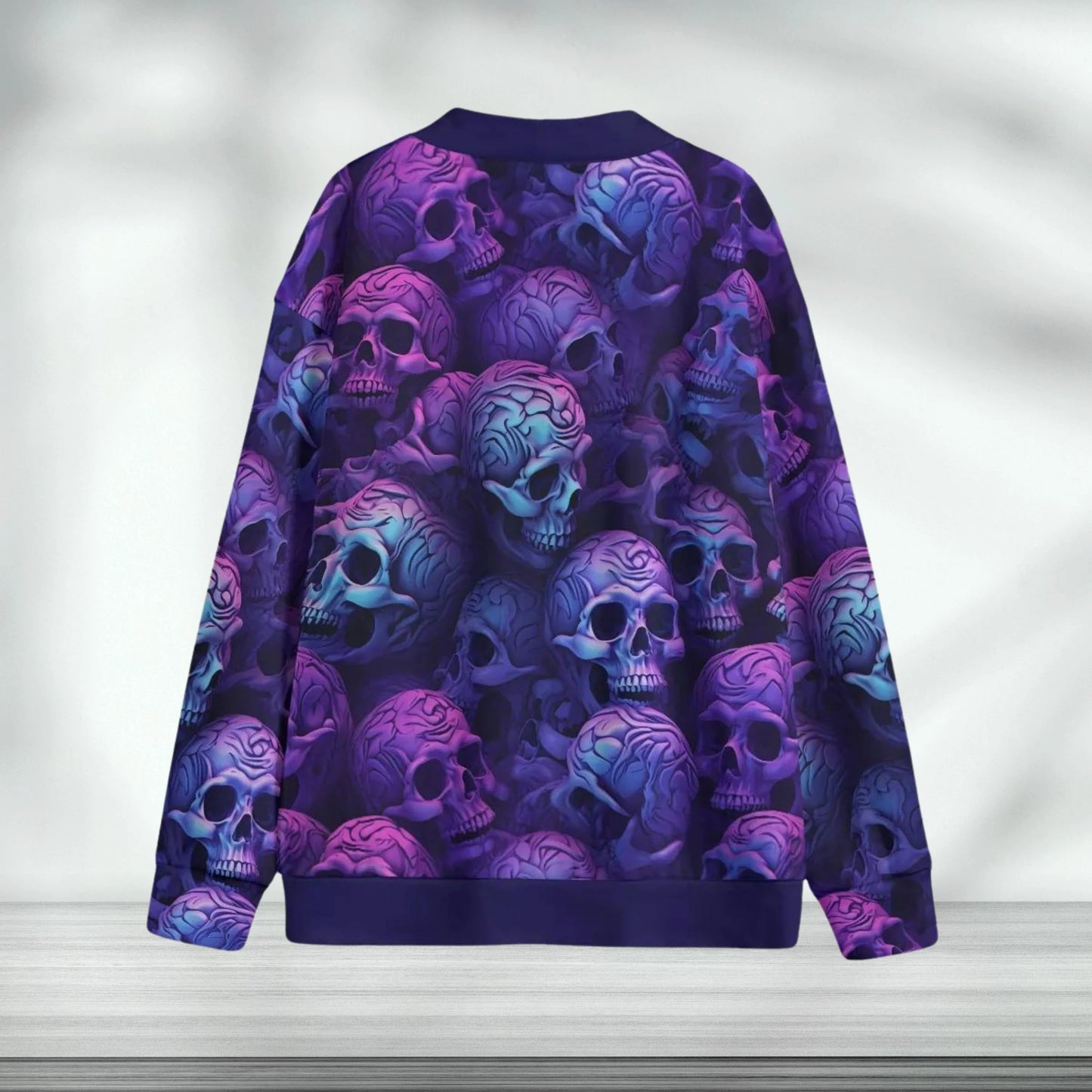 Purple Skulls Unisex Cardigan