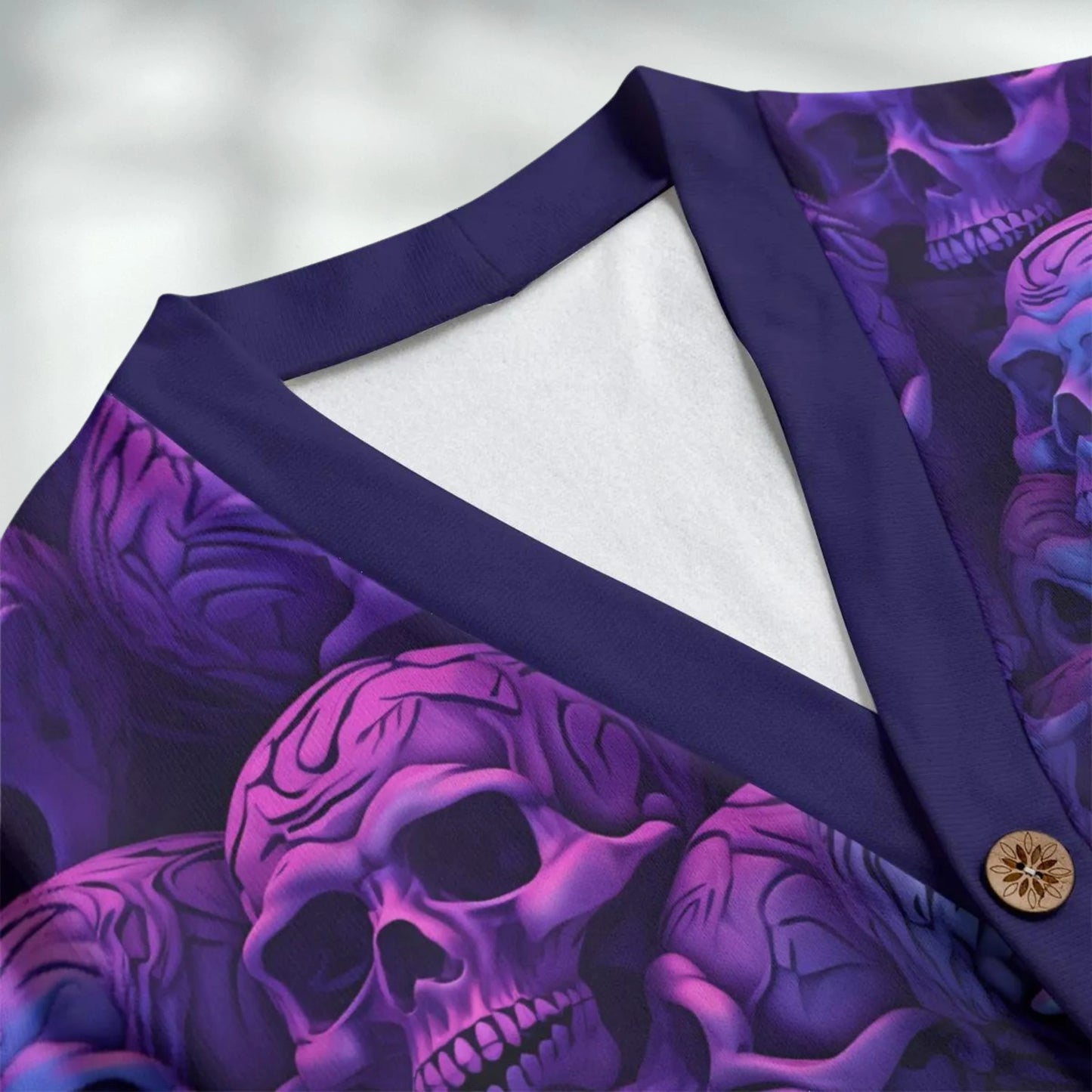 Purple Skulls Unisex Cardigan