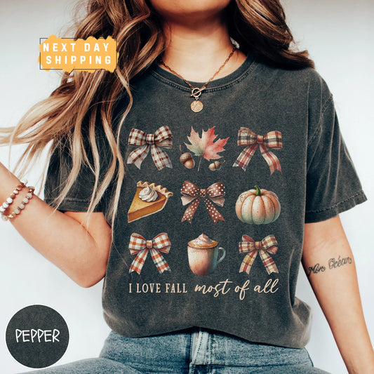 Fall Pumpkin Bow T-Shirt