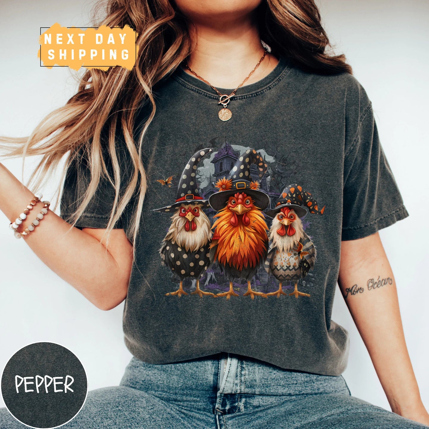 Spooky Chicken Halloween T-Shirt