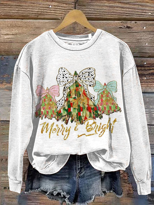 Merry Christmas Art Print Casual Sweatshirt